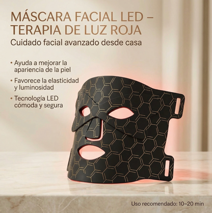 Máscara Facial LED Pro + Mando de Control GRATIS