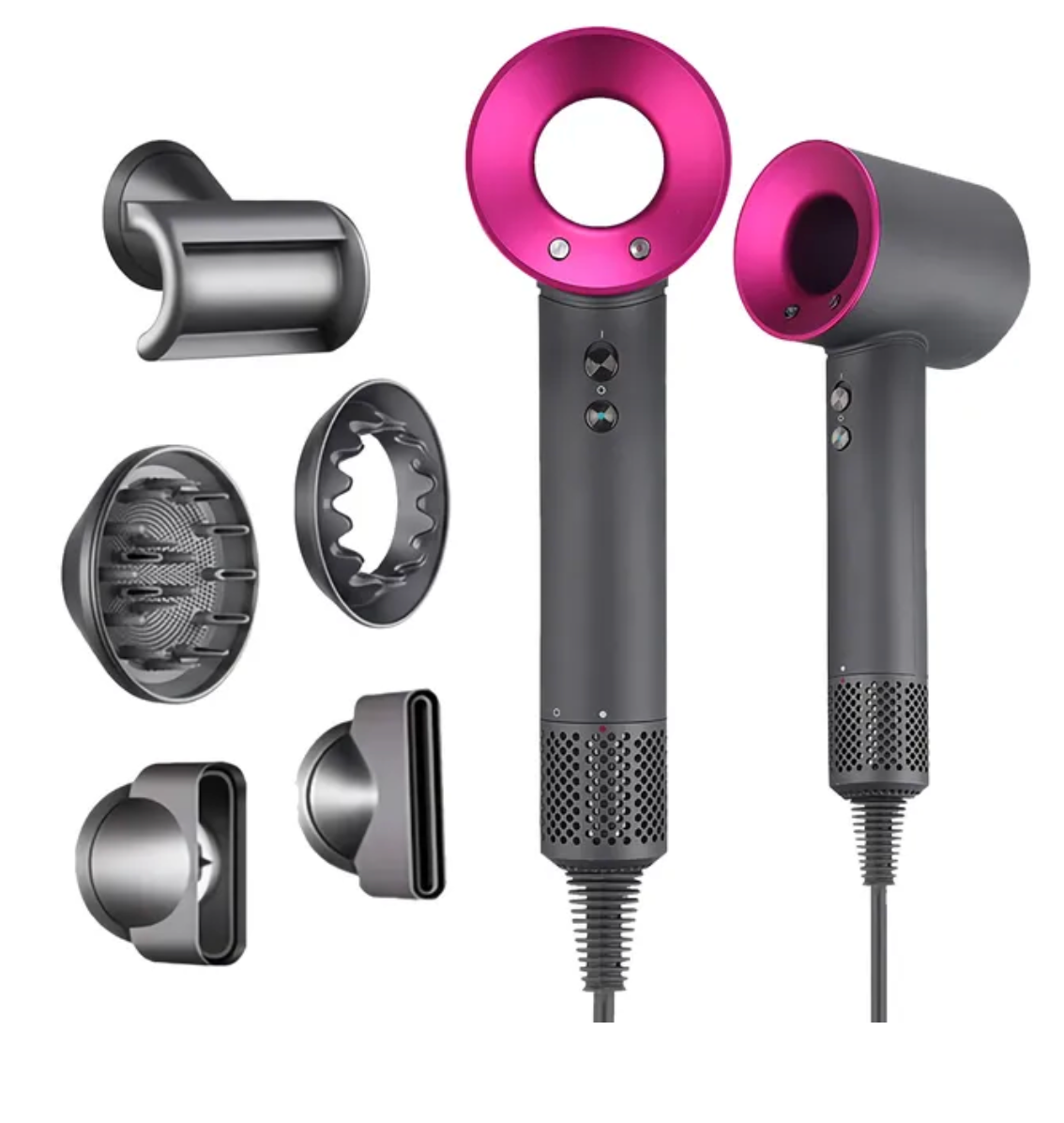 Secador Iónico Profesional + Set de 5 Accesorios de Regalo